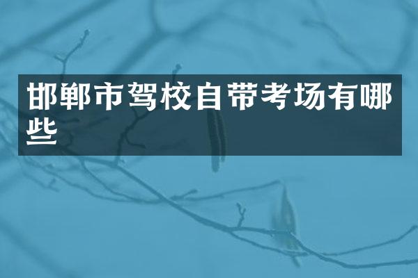 邯郸市驾校自带考场有哪些