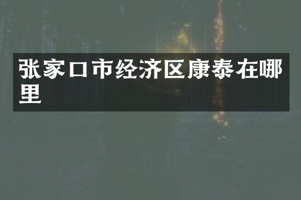 张家口市经济区康泰在哪里