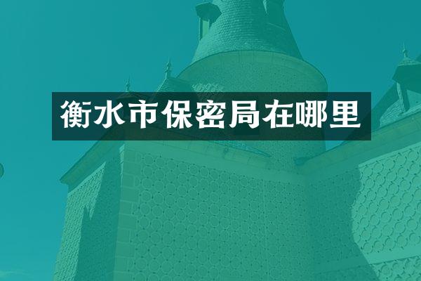 衡水市保密局在哪里