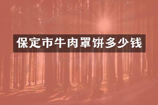 保定市牛肉罩饼多少钱