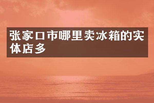 张家口市哪里卖冰箱的实体店多