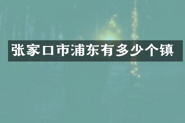张家口市浦东有多少个镇