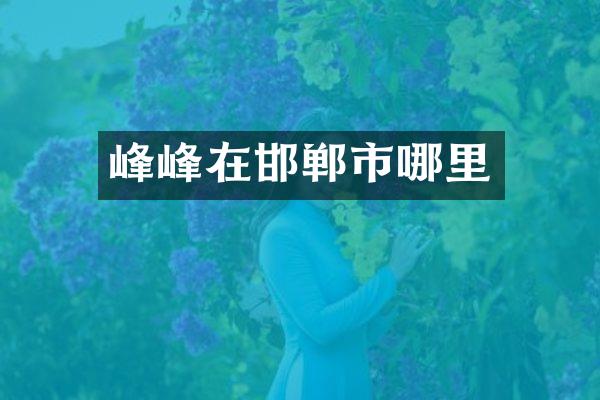 峰峰在邯郸市哪里