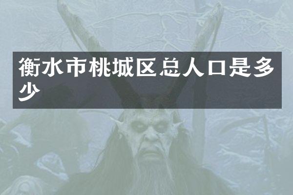 衡水市桃城区总人口是多少