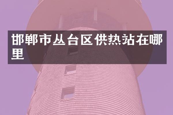 邯郸市丛台区供热站在哪里
