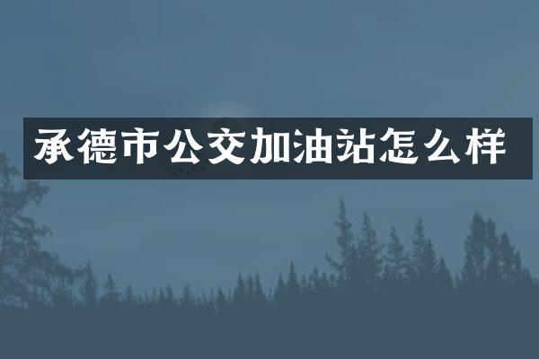 承德市公交加油站怎么样
