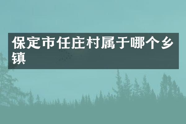 保定市任庄村属于哪个乡镇