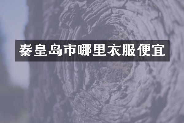 秦皇岛市哪里衣服便宜