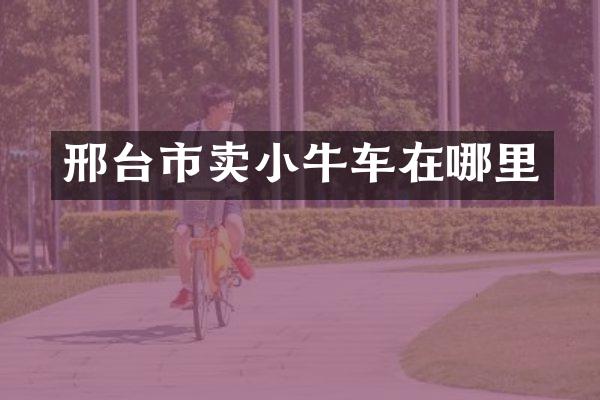 邢台市卖小牛车在哪里