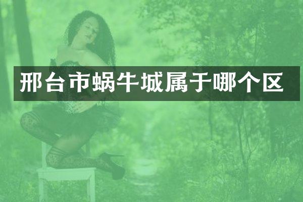 邢台市蜗牛城属于哪个区