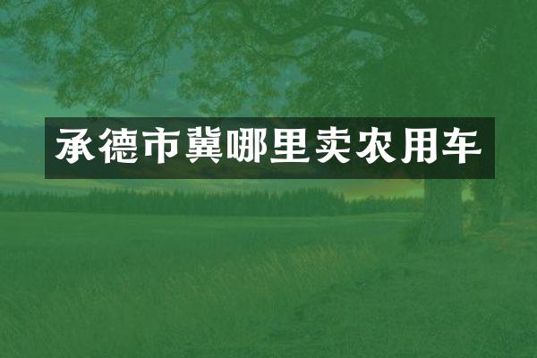 承德市冀哪里卖农用车