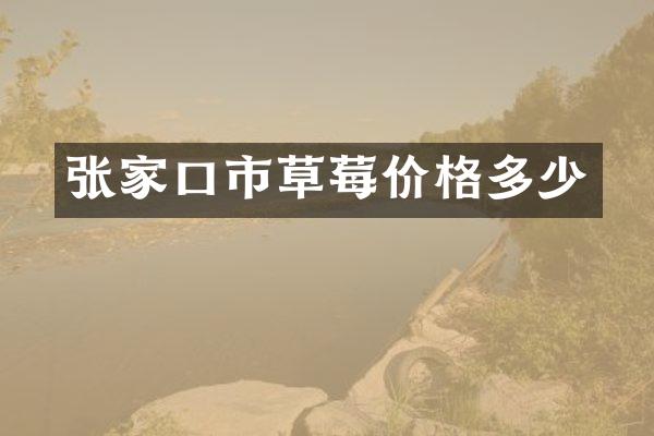张家口市草莓价格多少