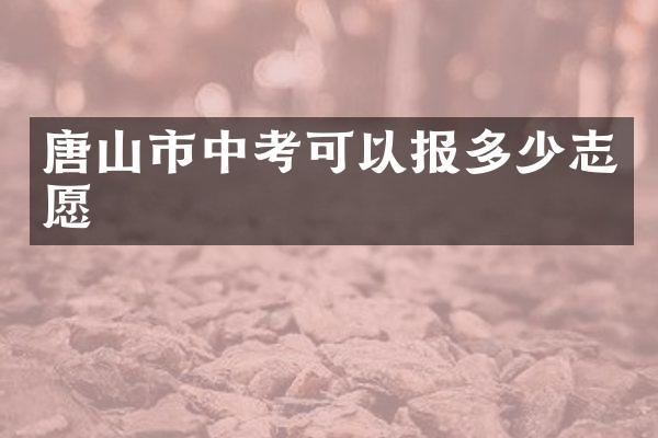 唐山市中考可以报多少志愿