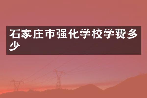 石家庄市强化学校学费多少
