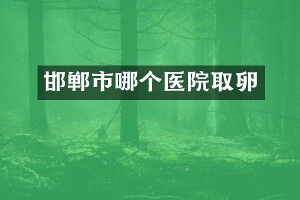 邯郸市哪个医院取卵