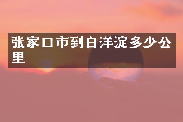 张家口市到白洋淀多少公里