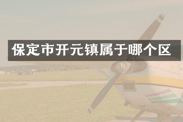 保定市开元镇属于哪个区