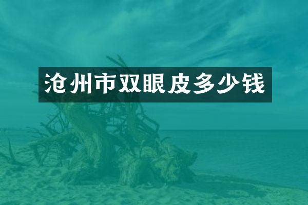 沧州市双眼皮多少钱