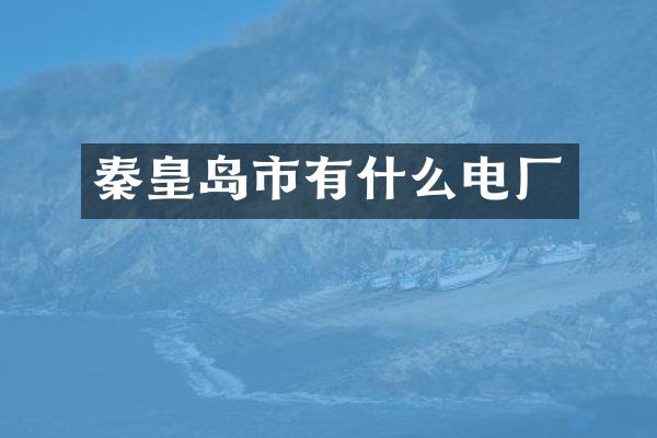 秦皇岛市有什么电厂