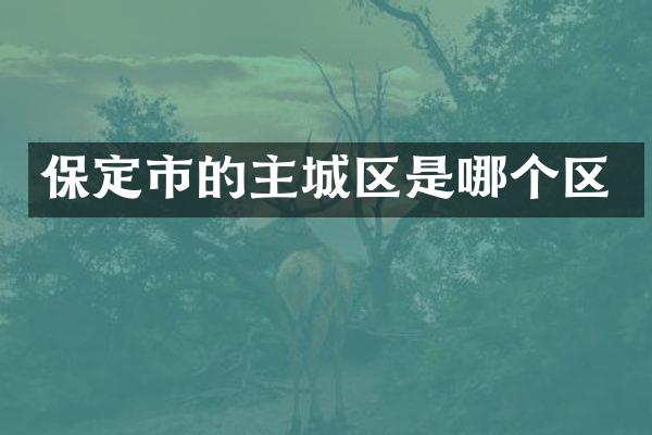 保定市的主城区是哪个区