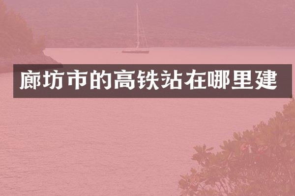 廊坊市的高铁站在哪里建