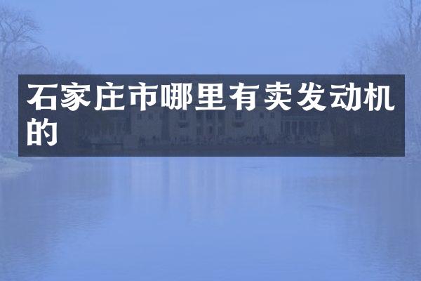 石家庄市哪里有卖发动机的