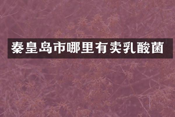 秦皇岛市哪里有卖乳酸菌