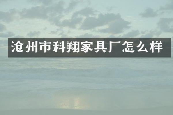 沧州市科翔家具厂怎么样