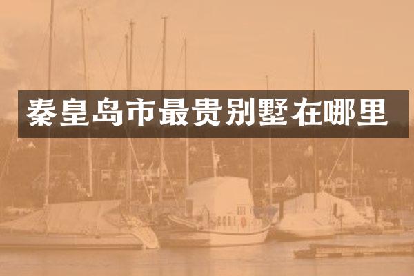 秦皇岛市最贵别墅在哪里