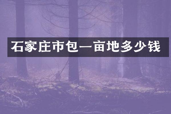 石家庄市包一亩地多少钱
