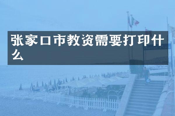 张家口市教资需要打印什么