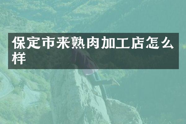 保定市来熟肉加工店怎么样
