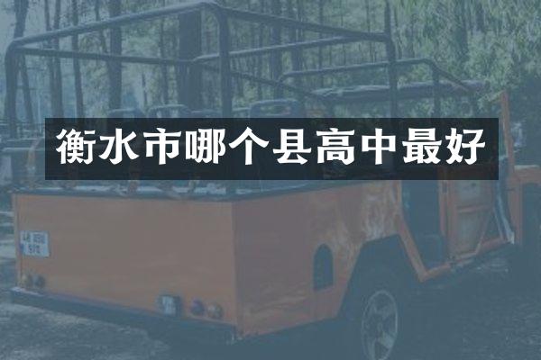 衡水市哪个县高中最好