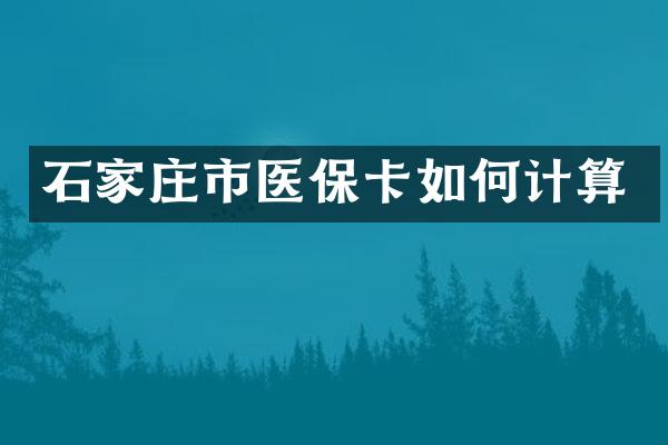 石家庄市医保卡如何计算