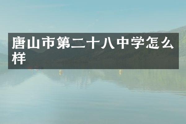 唐山市第二十八中学怎么样