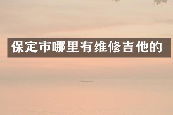 保定市哪里有维修吉他的