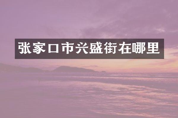 张家口市兴盛街在哪里