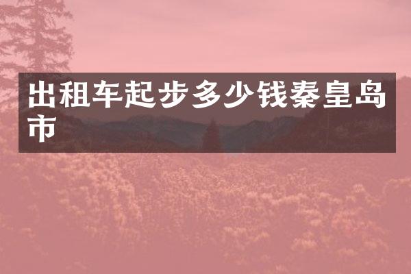 出租车起步多少钱秦皇岛市