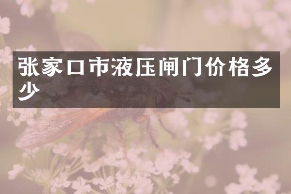 张家口市液压闸门价格多少