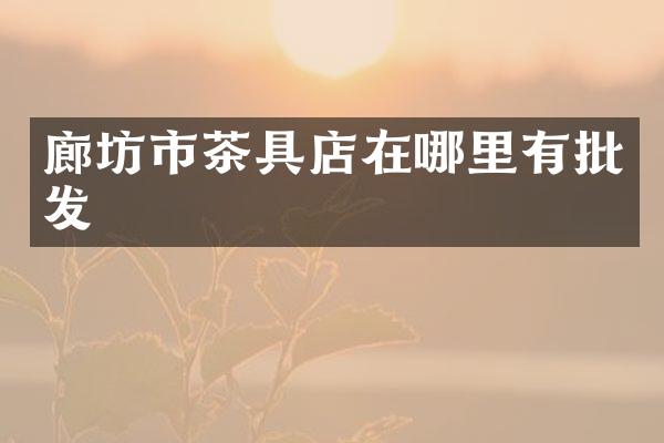 廊坊市茶具店在哪里有批发