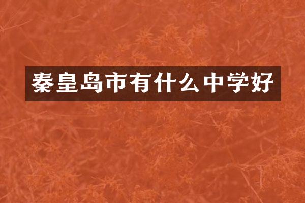 秦皇岛市有什么中学好