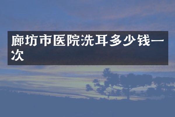 廊坊市医院洗耳多少钱一次