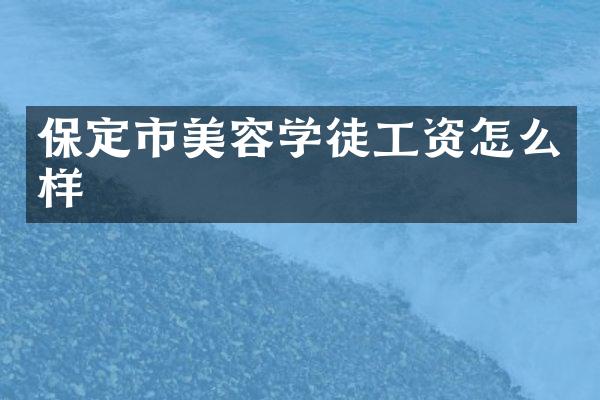 保定市美容学徒工资怎么样