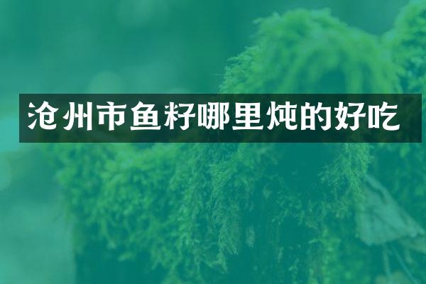沧州市鱼籽哪里炖的好吃