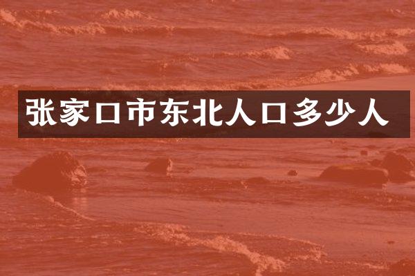 张家口市东北人口多少人