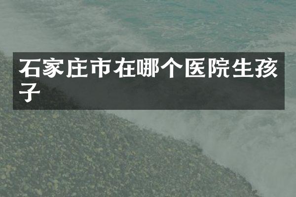 石家庄市在哪个医院生孩子