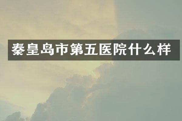 秦皇岛市第五医院什么样