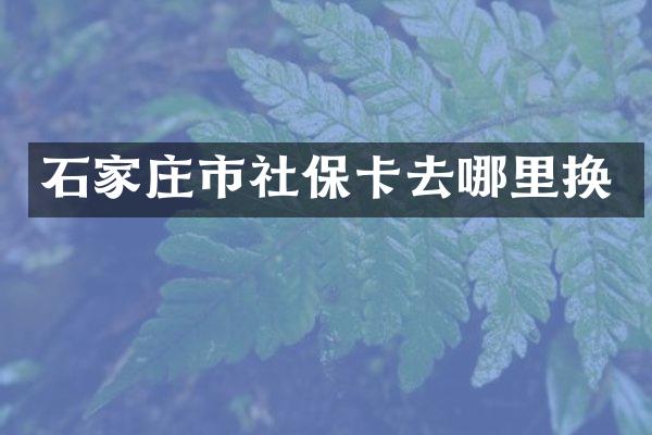 石家庄市社保卡去哪里换