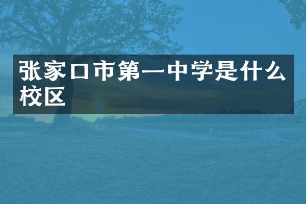 张家口市第一中学是什么校区