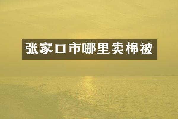 张家口市哪里卖棉被